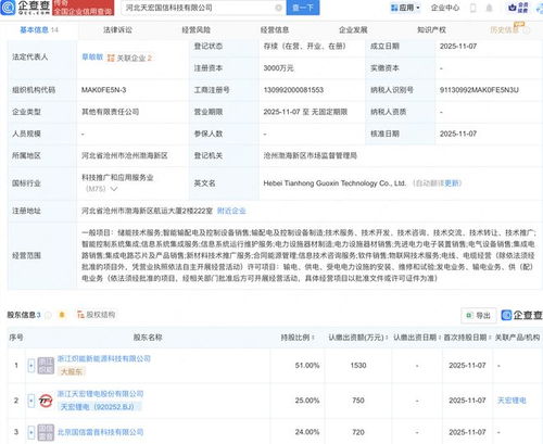 天宏锂电跨界布局，新公司融合集成电路芯片与软件设计业务